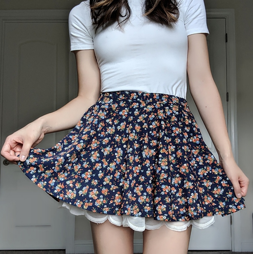 Floral Korean Skirt